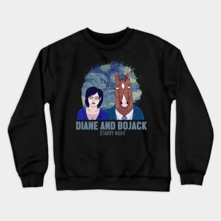 bojack and diane starry night Crewneck Sweatshirt